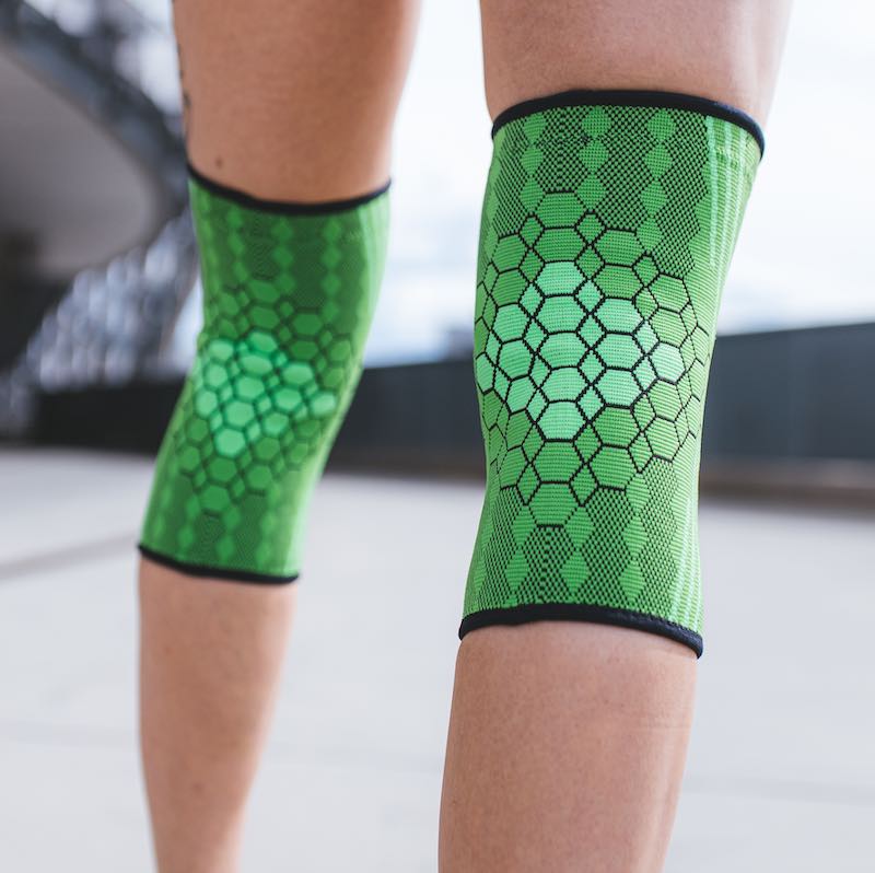 Knee protection with compression and anti-slip