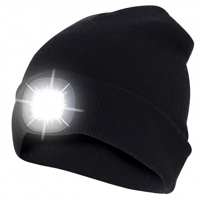 Beanie mit LED-Technik