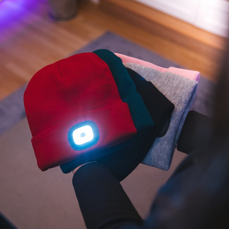 Beanie mit LED-Technik